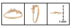 Black Hills Gold Diamond Leaf Ring