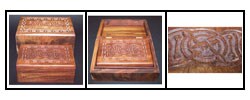Handcrafted Sinuous Shisham Wood Box Set (India)