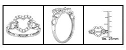 10k White Gold 1/5ct TDW Diamond Heart Ring (I-J,I2-I3)