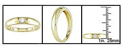 10k Yellow Gold and White Sapphire Ring