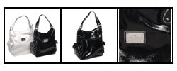 Elite Quilted Pockets Patent Hobo Bag