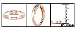 10k Pink Gold and White Sapphire Ring