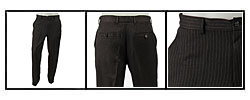 Perry Ellis Men's Flat Front Charcoal Pants