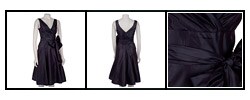 Max & Cleo Women's Taffeta Faux Wrap Dress with Sash Bow