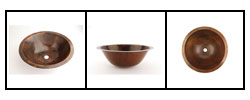 Copper Round Bathroom Under Mount Sink