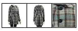 Coffee Shop Women's Long Plaid Jacket