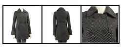Coffee Shop Women's Polka Dot Walker Coat
