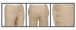 To The Max Women's Side Button Casual Pants