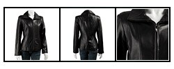 Jones New York Lamb Leather Scuba Coat