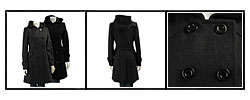 JLo Double-breasted Women's Hooded Coat