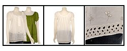 Sugar Lips Women's Embroidered Border Shirt