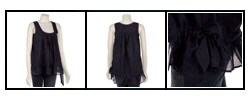 Sugar Lips Women's Silk Voile Tie-waist Shirt