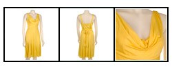 David Meister Sleeveless Cowl Front Jersey Dress