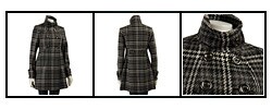 Miss Sixty Women's Plaid Babydoll Coat