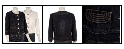Live a Little Women's Round Collar Denim Jacket