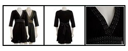 Pathway 3/4-sleeve Printed Trim Dress