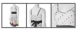 Cassee's Dots and Flowers Print Tie Back Dress