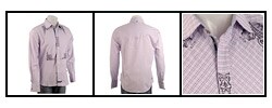English Laundry Men's Red/ Blue Grid Dress Shirt