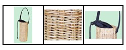 Handcrafted Rattan Basket Wine Holder (Cambodia)