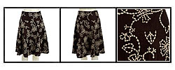 Renee C A-line Flower Embroidery Skirt