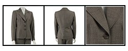 Tahari ASL Women's Grey 3-button Pant Suit