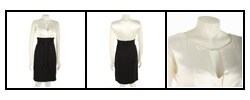 Connected Apparel Women's Keyhole Charmeuse Dress