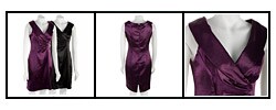 Connected Apparel Women's Satin Sheath Dress