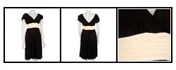 Famous NY Maker Women's Black/ Cream Jersey Dress