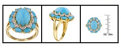 Encore by Le Vian 14k Gold Turquoise and Diamond Ring