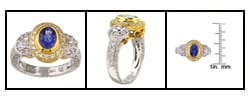Encore by Le Vian 14k Gold Tanzanite and Diamond Ring (H-I, SI2-SI3)