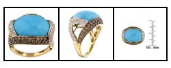 Encore by Le Vian 14k Gold Turquoise Diamond Ring (H-I SI2-SI3)
