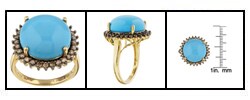 Encore by Le Vian 14k Gold Turquoise Diamond Ring