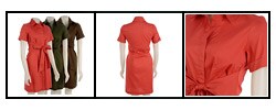 Becky & Max Women's Front Tie Shirtdress