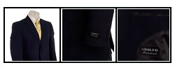 Adolfo Men's Navy Seersucker Blazer