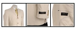 Adolfo Men's Tan Seersucker Blazer