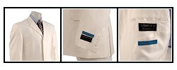 Adolfo Men's White Linen 3-button Solid Suit