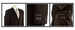 Adolfo Men's Charcoal Stripe Wool Suit