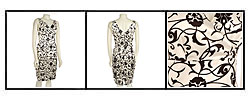 CC Couture Box Pleat Printed Sleeveless Dress