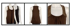 Eight Sixty Women's Sleeveless Tunic with Ribbon Detail