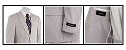 Haspel Men's Blue/ White 2-piece Seersucker Suit
