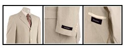 Haspel Men's Blue/ Tan Seersucker 3-button Suit