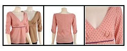 Nick & Mo Women's 1/2-sleeve Dotted Swiss Top