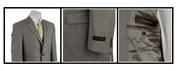 Joseph Abboud Men's Grey Worsted Wool Suit