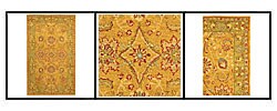 Antique Wool Isfan Gold Rug (3' x 5')