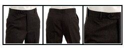 Pierre Cardin Expander Charcoal Grey Plain Trousers