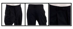 Pierre Cardin Men's Expander Navy Solid Wool Pants