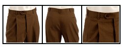 Pierre Cardin Men's Expander Solid Brass Wool Pants
