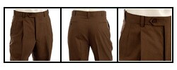Pierre Cardin Expander Heather Brown Wool Trousers