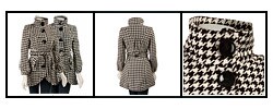 Last Kiss Women's Belted Houndstooth Coat