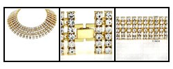 Goldplated 6-row Cubic Zirconia Necklace